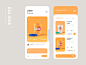 Era Dink cup card juice drink orange color ui design app