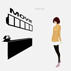在电影院买电影票的女孩图片大小2000x2000px 图片尺寸421.47 KB 来自PNG搜索网 pngss.com 免费免扣png素材下载！电影#卡通手绘#看电影#看电影女孩#看电影人物#买电影票#买票#
