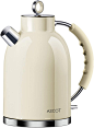Amazon.com: Electric Kettle, ASCOT Stainless Steel Electric Tea Kettle, 1.7QT, 1500W, BPA-Free, Cordless, Automatic Shutoff, Fast Boiling Water Heater -Beige: Home & Kitchen