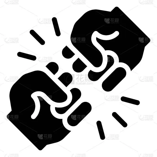 拳头撞击图标，抗议相关矢量素材-花瓣网
