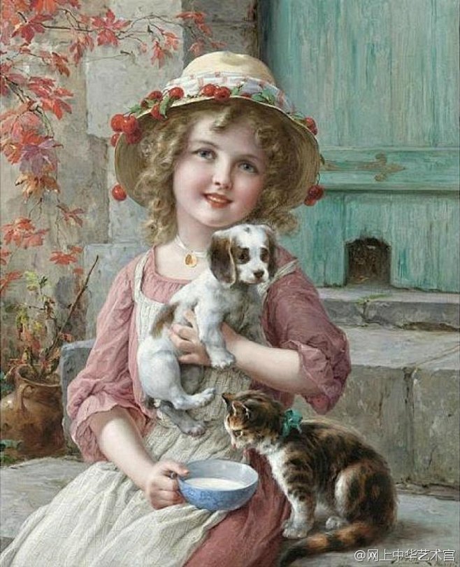 法国画家 Emile Vernon 油画...