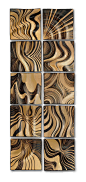 Honey Ripple Tiles by Natalie Blake: Ceramic Wall Art available at www.artfulhome.com: 