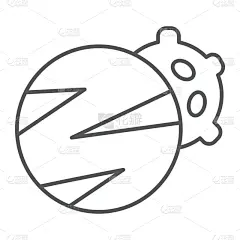 行星,线图标,空间和天文学,细的,球体,技术,现代,品牌名称,地球形,蜘蛛网