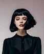 cropped black hair + witch aesthetic