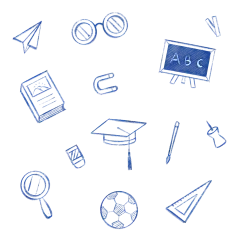 千库网_蓝色手绘教育涂鸦_元素编号12543798