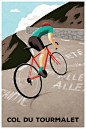 其中包括图片：Col Du Tourmalet Poster von superchezbro