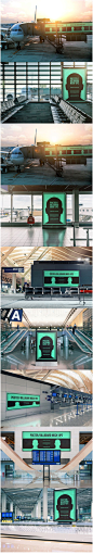 机场飞机海报广告牌样机模板 Poster / Billboard Mock-ups – Airport Edition 