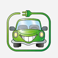 卡通绿色汽车正面免抠素材_新图网 https://ixintu.com 充电线 卡通绿色汽车 咧嘴笑汽车 小汽车正面