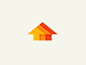 Home Value real estate up arrow icon branding identity logo house rent home