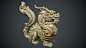 Stone lion, wenbin xie : Engraving models in ZBrush, drawing textures in Substance Painter