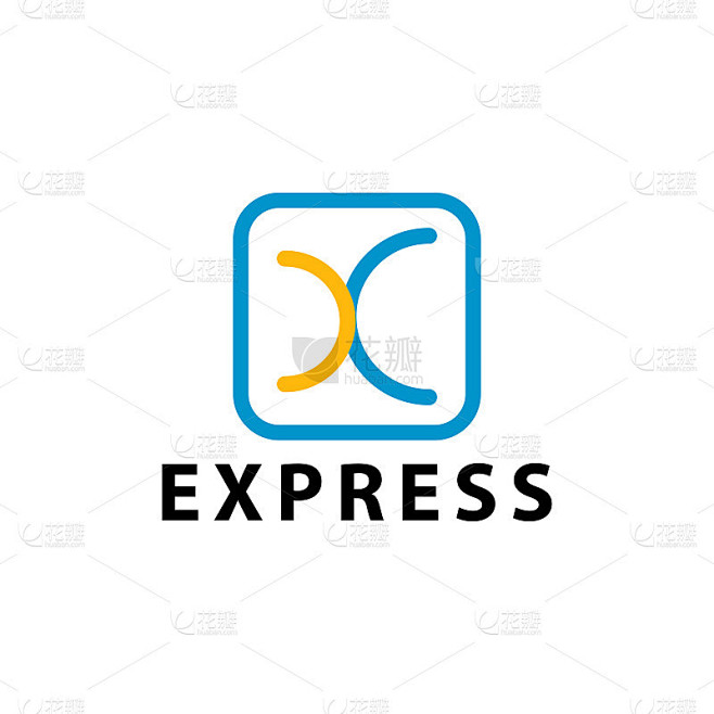 Express图标模板设计矢量图标插图