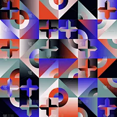 模式设计矢量背景下后现代艺术的新现代主义艺术