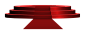 c4d暗红色3D立体台面舞台展台圆台png (33)