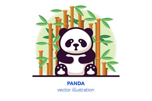 时尚可爱的矢量熊猫图标icon标志log...
