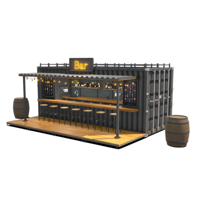 创意集装箱酒吧3D模型Shipping ...