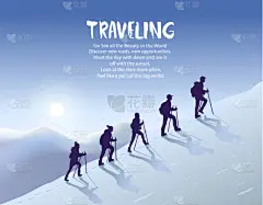 冰河,自然,人,男人,团队,概念,图像,壁纸,上升