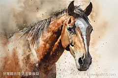 马的水彩画_提示词查看_Midjourneyai绘图工具关键词描述词咒语_1344X896像素-逼真,线条,手绘,骏马,动物,水彩画,原画,电影场景,写实-提示词编号:2023063013448649-绘ai-www.ai016.com