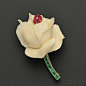 18kt Gold Gem-set Flower Brooch, Cartier