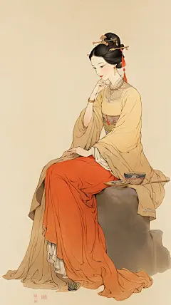 汉服拼色欣赏｜杏黄➕陶红 - 小红书