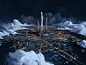 Yazback Moya, city, clouds, night, NightCity, stars, Futurism, futuristic, digital art, artwork | 1920x1455 Wallpaper - wallhaven.cc