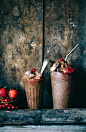 Young Coconut Dark Chocolate Slushie With Smashed Berries (Vegan)