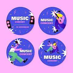 时尚潮流青年节年轻人跳舞街舞乐队唱歌演奏插画海报ai设计素材-淘宝网