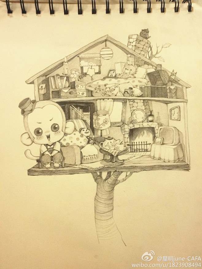星明  的插画 小房子