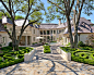 Formal Residential Estate & Garden : This formal residence is located in Highland Park, Texas features intensely manicured gardens, a cobblestone driveway, private motor court and a grand entry gate. 