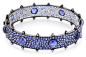 Nam Cho "Bull's Eye" Electric Blue Sapphire and Kyanite Cuff Bracelet in 18k