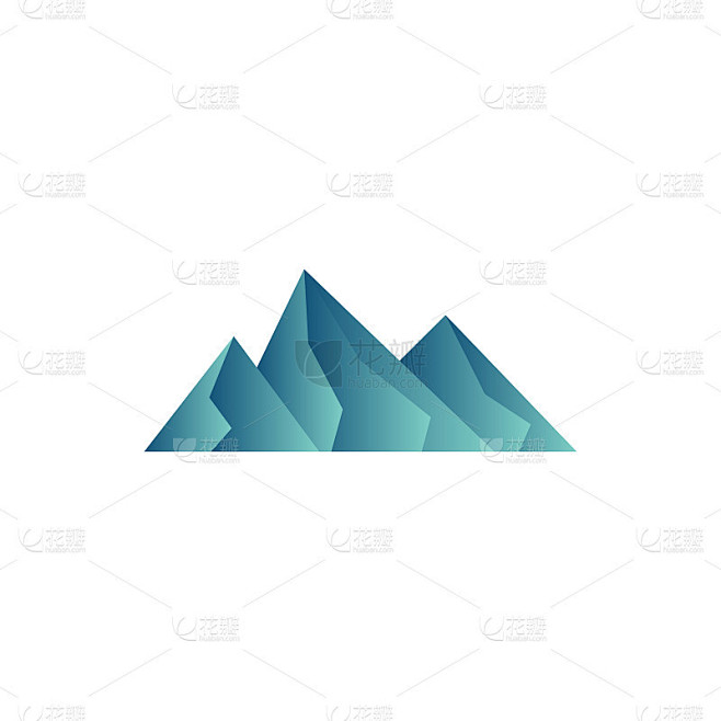 山图标设计模板矢量插图