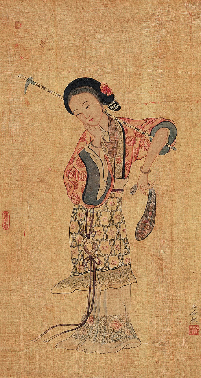 清 冷枚 仕女图 清宫十大画家 冷枚，生...