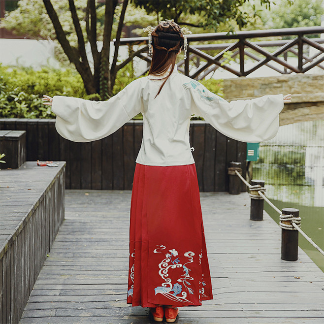 凤来仪汉服女交领袄裙古装琵琶袖明制马面裙...