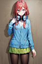 Nakano Miku 中野三玖 / 5-Toubun no Hanayome - ACGOO - AI艺术图片生成模型资源