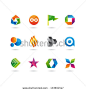 icons glossy set - stock vector