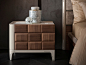 Rectangular wooden bedside table with drawers DAMA | Bedside table by Dall'Agnese