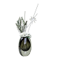 妖及御帘开样板间琉璃花器银剑创意花束售楼处房墨绿色艺术花艺-淘宝网