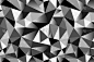 抽象灰色几何三角形无缝低聚风格背景。矢量图