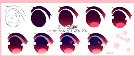 #SAI资源库# 日系动漫风格的各种眼睛...