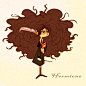 Hermione Granger, Thais Freire Sanchez : Re-design for Hermione in a stylized cartoon style for children's books.