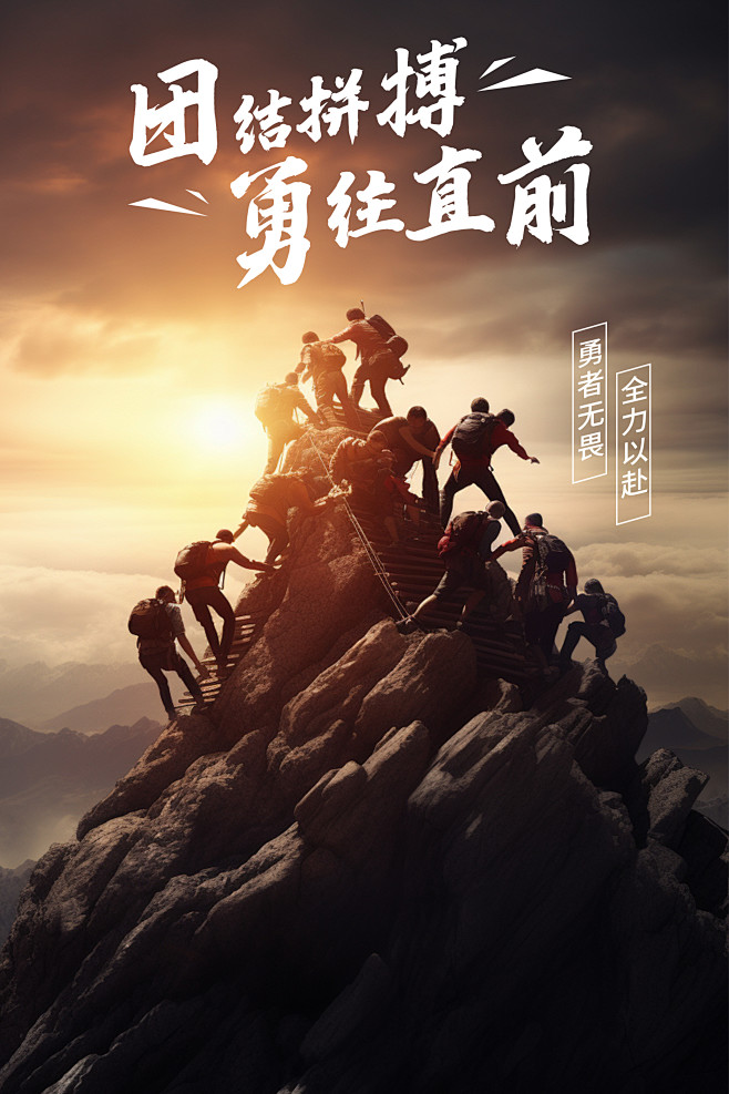 励志激励文案摄影图海报