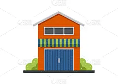 房屋,关闭的,绘画插图,商店,建筑外部,门,极简构图,门廊,商务,折叠