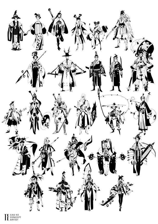 100 live characters design-花瓣网