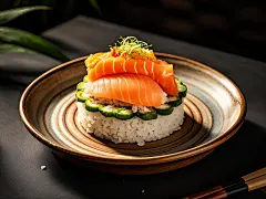 寿司日本料理新鲜美味日式美食饭团