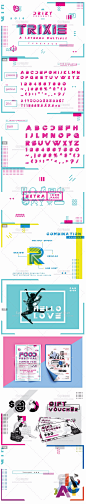 51英文字体-时尚创意线条科技字体标题字体海报字体Trixie字体-淘宝网