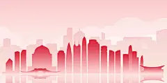 深圳城市地标剪影插画