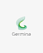 This may contain: the logo for germina