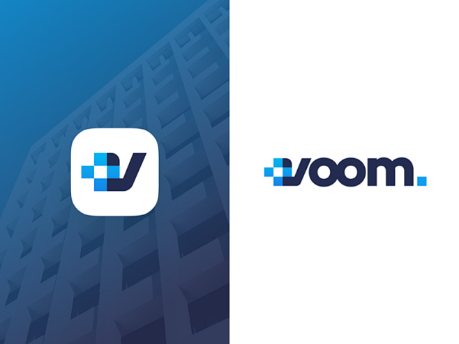 Voom Logo品牌设计贝尔法斯特voom供应健康设备医疗设计展开品牌徽标