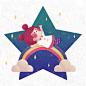 Little Girl and Stars