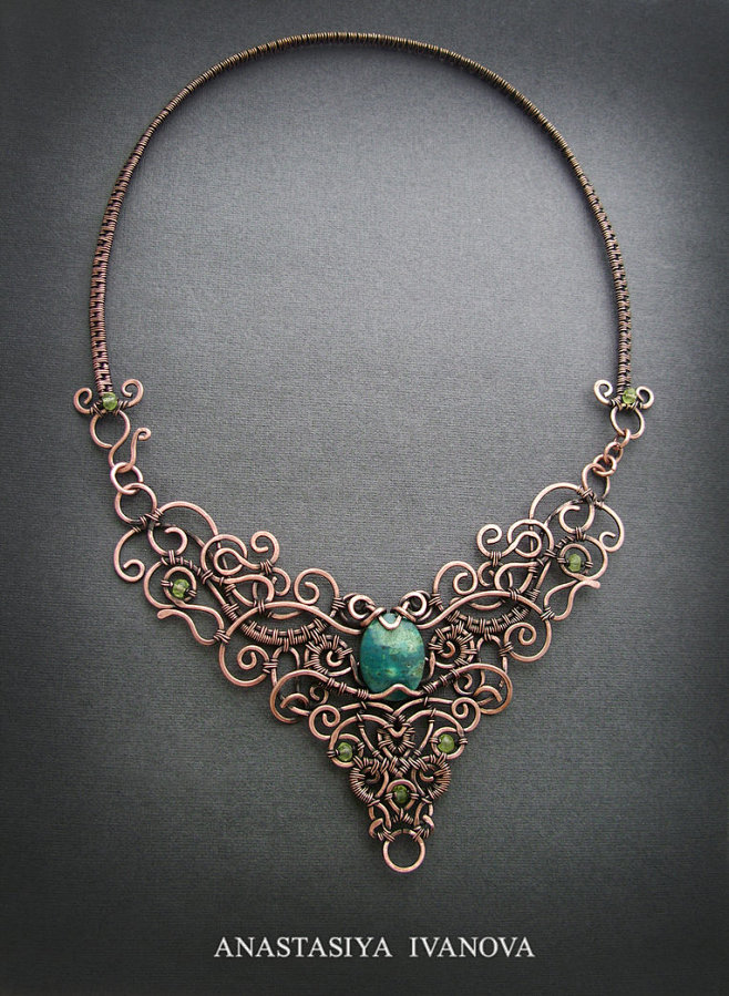 necklace with chryso...