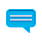 Chat Bubble 3D Illustration